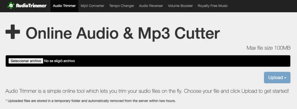 Audiotrimmer Sitio Web Para Cortar Musica Online