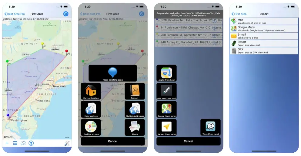 Best Area Pro App De Medición De Áreas En Un Mapa [ios]