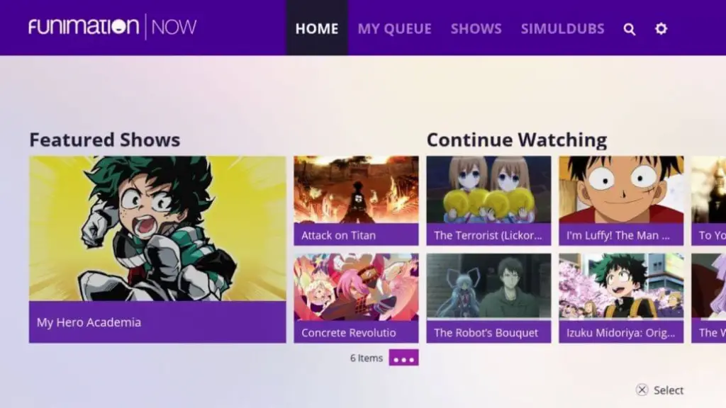 Funimation es una gran página web para mirar animé de forma online