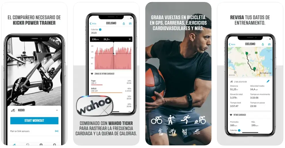 Wahoo Fitness - app para bicicleta estática