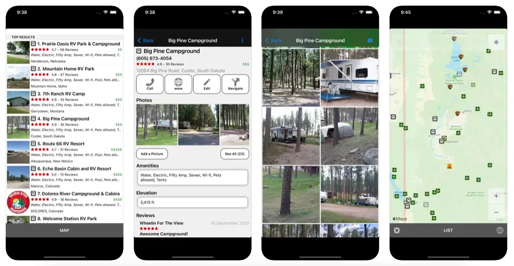 Rv Parks And Campgrounds App Para Encontrar Parques Para Autocaravanas