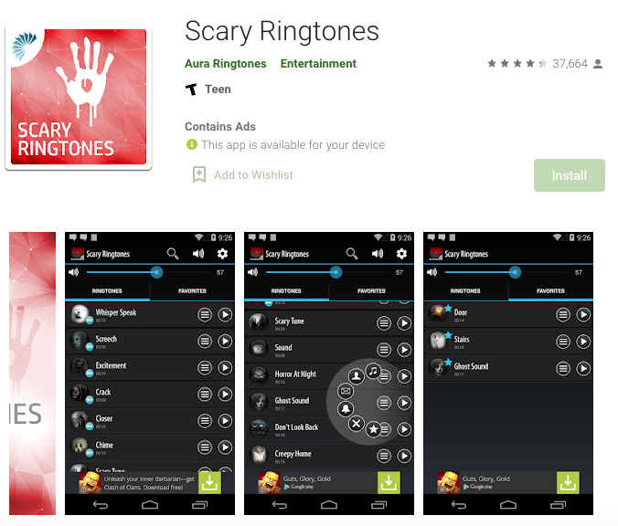 Scary Ringtones App Para Poner Tonos De Terror