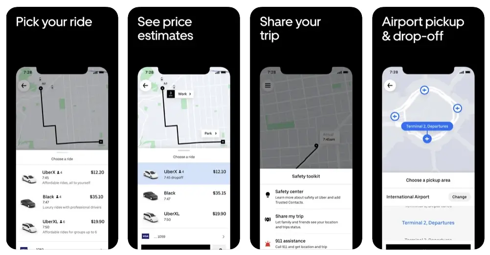 Uber Famosa App Para Usar Transporte Durante Los Viajes