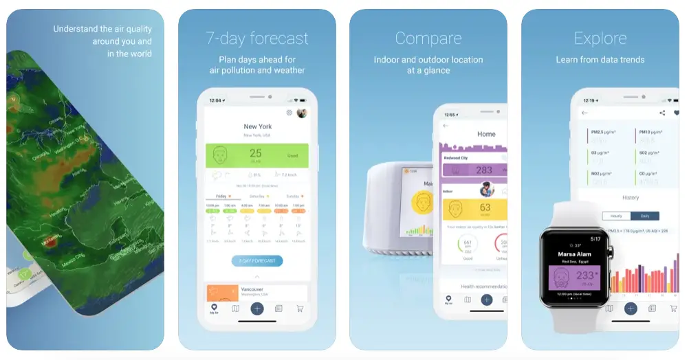 Airvisual Air Quality Forecast App Para Ver La Calidad Del Aire