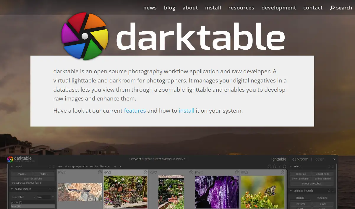 Darktable Software De Edición De Fotos De Código Abierto