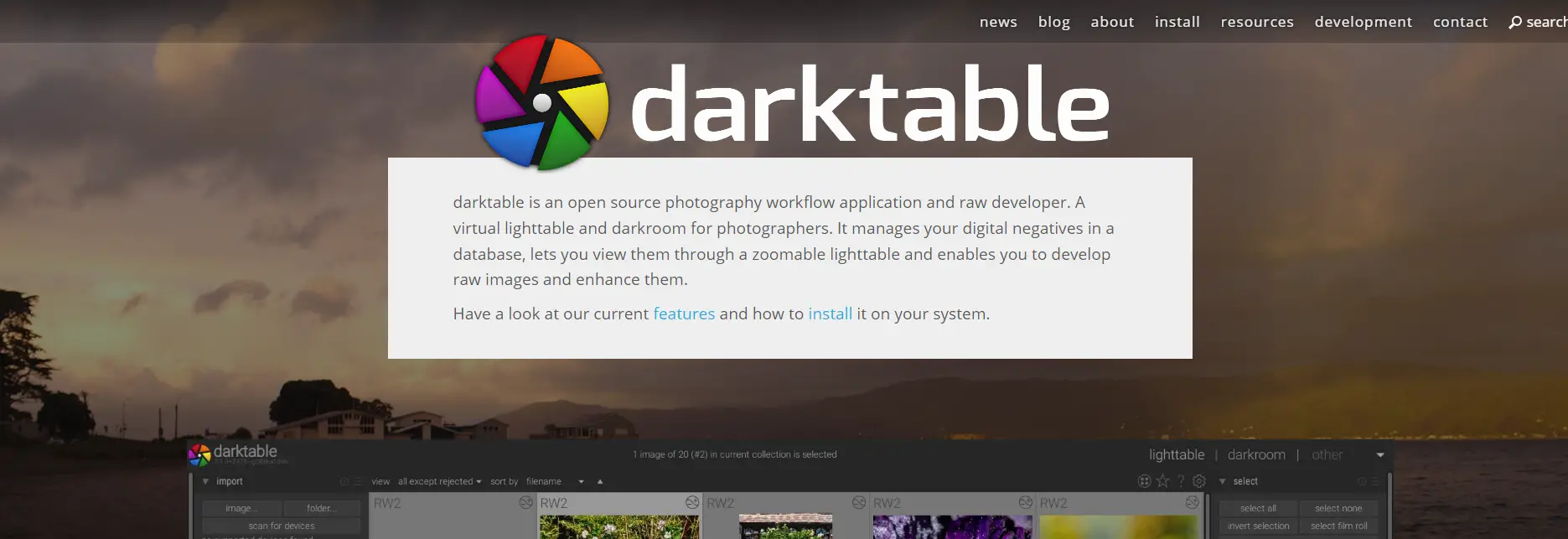Darktable Software De Edición De Fotos En Blanco Y Negro De Código Abierto