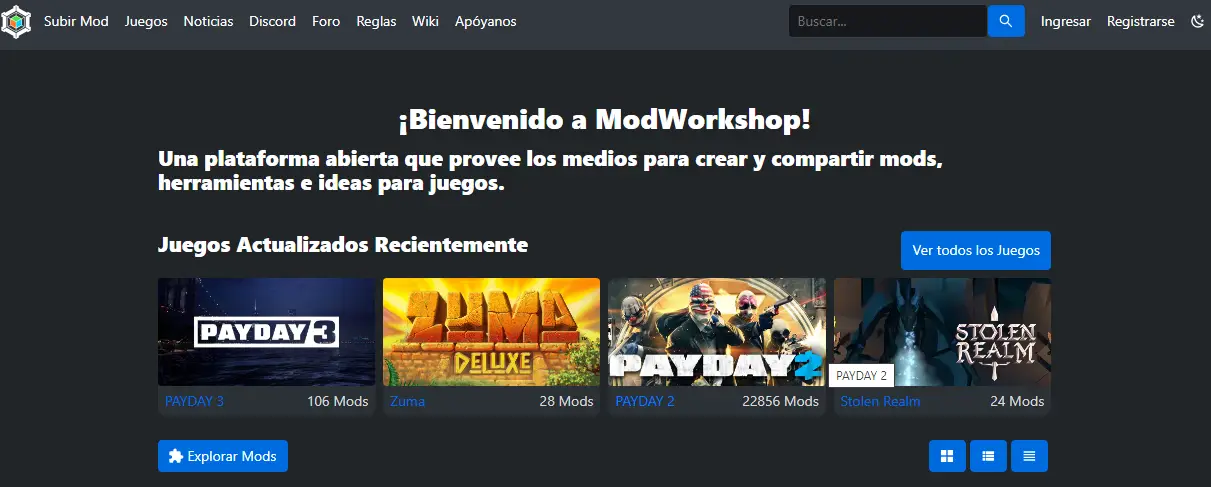 Mod Workshop Mejora y personaliza tu experiencia en juegos como PAYDAY 2