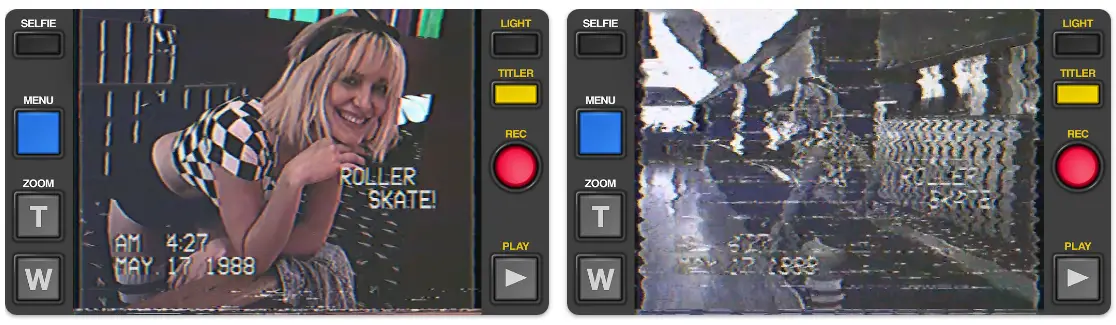 VHS Camcorder Efectos de video retro