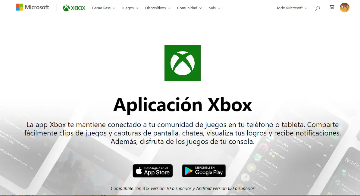 Xbox App Conéctate con la Comunidad de Xbox