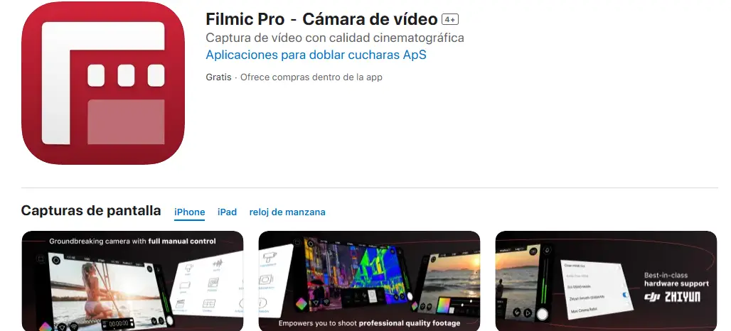 FiLMiC Pro Control total de la cámara