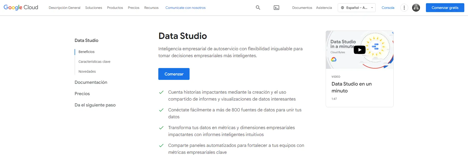Google Data Studio Creación de Informes y Paneles Personalizados