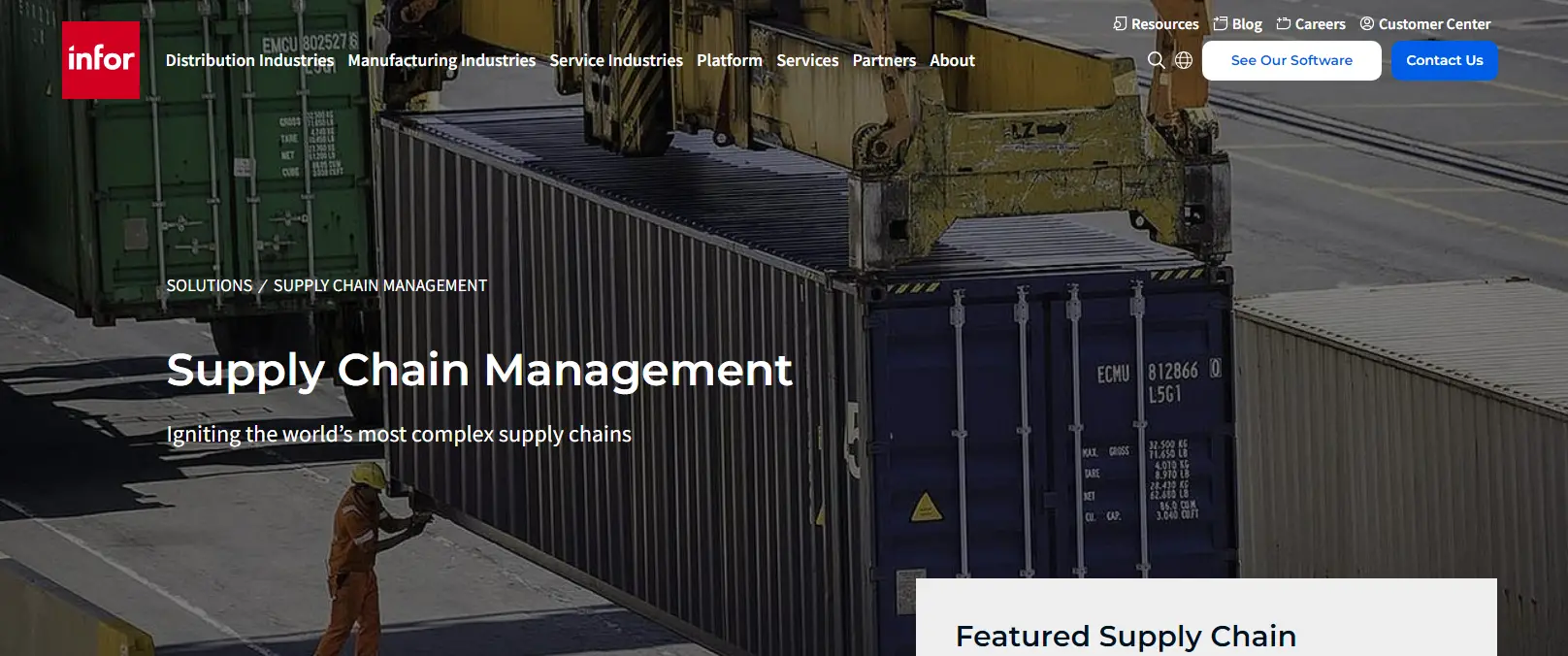 Infor Supply Chain Management Suite de Software para la Cadena de Suministro
