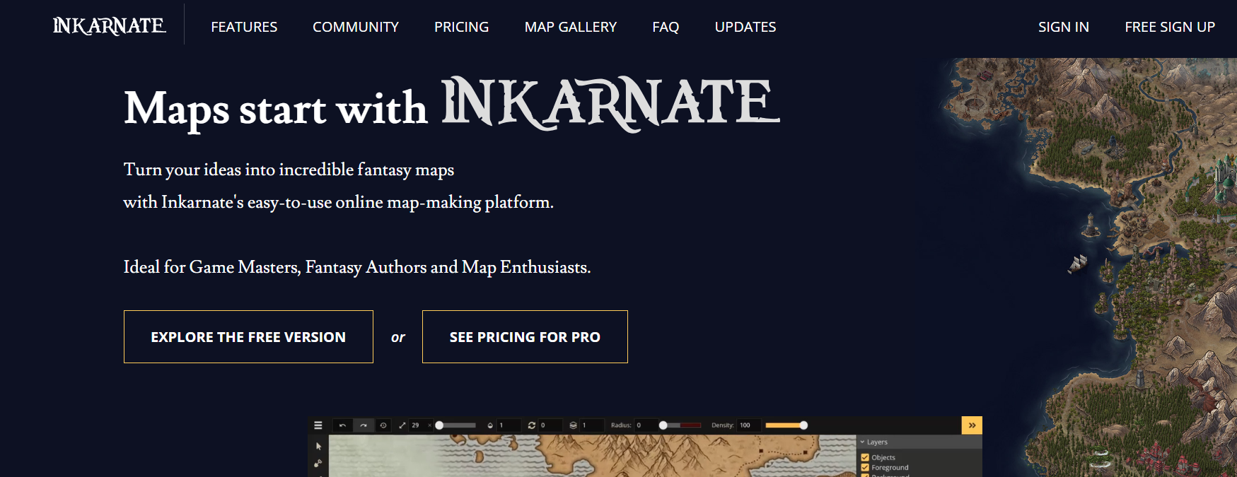Inkarnate Generador de Mapas de Fantasía