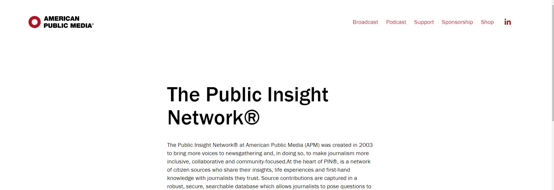 Public Insight Network Conexión directa con fuentes públicas